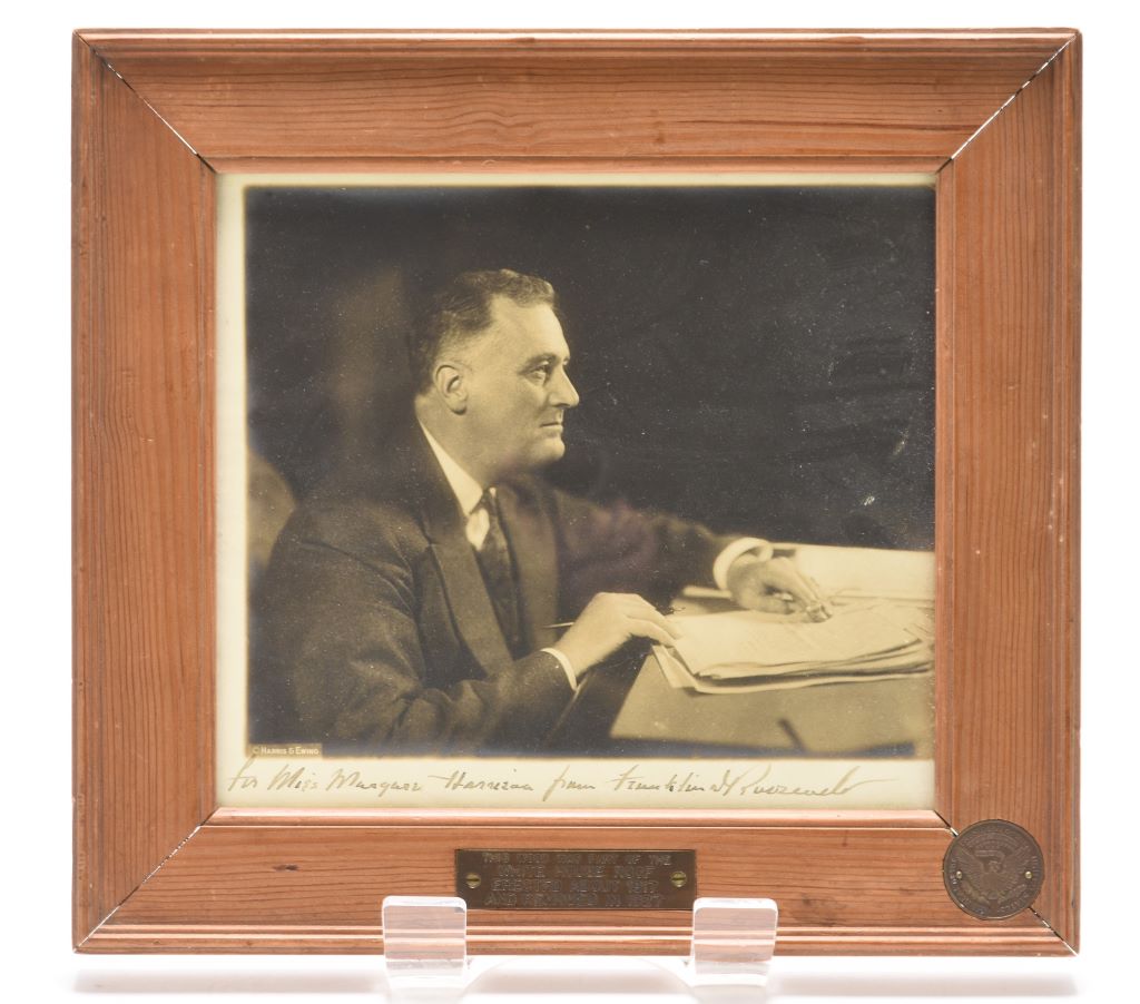 OOSEVELT, Franklin Delano (1882-1945) President of the United States 1933-45. Signed photograph.